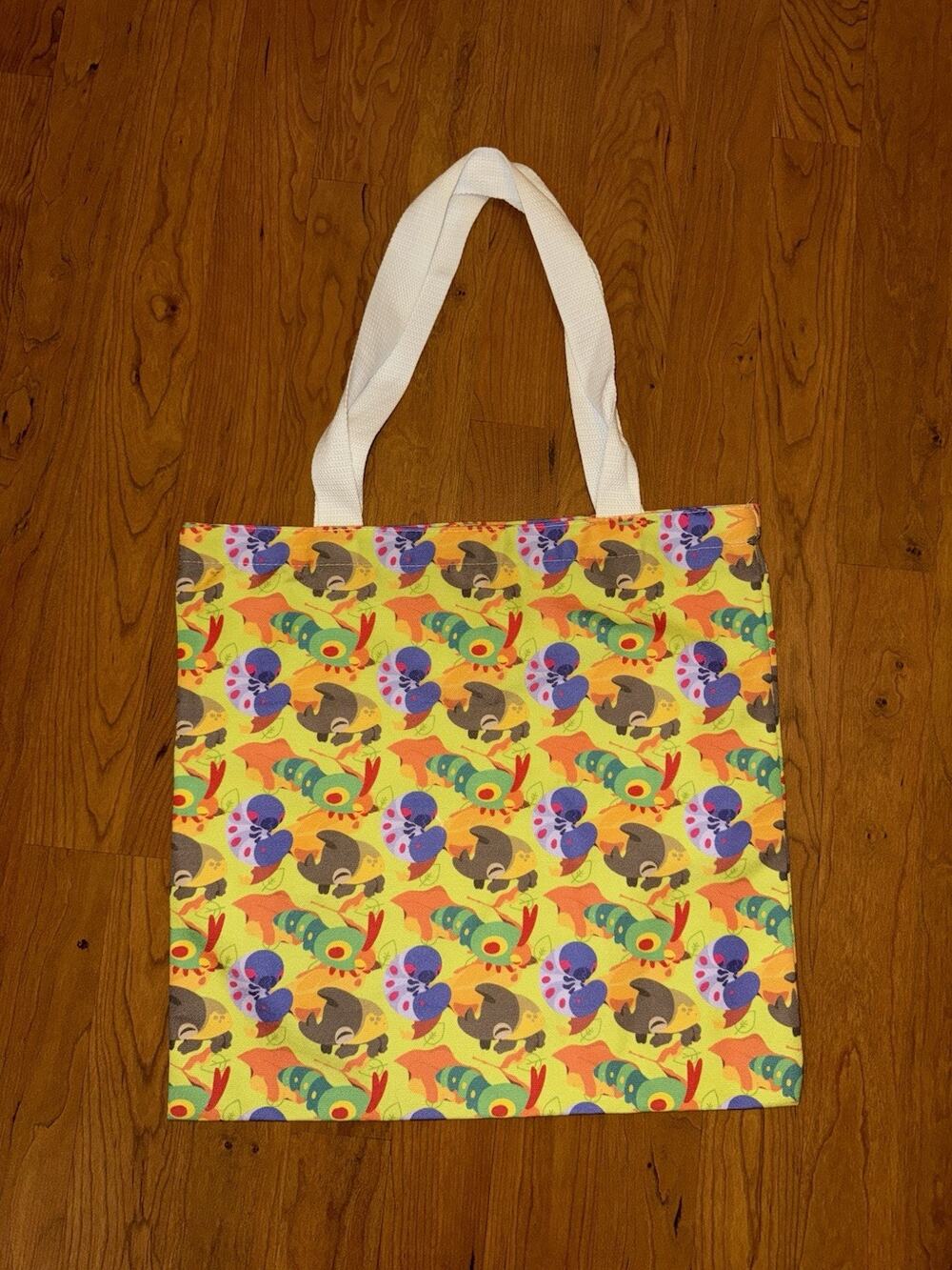 Pokémon Art Canvas Tote Bag Caterpie 15x15